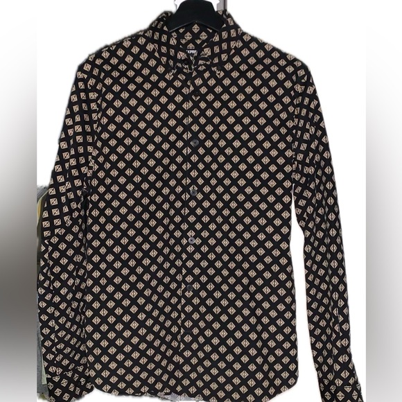 Express Men’s Velvet - Button Up Collar - Picture 1 of 5